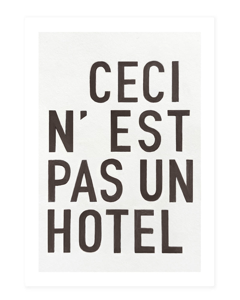 Hotel, black - postcard