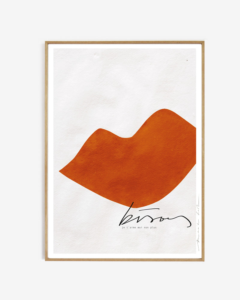 Art print - Bisous, orange