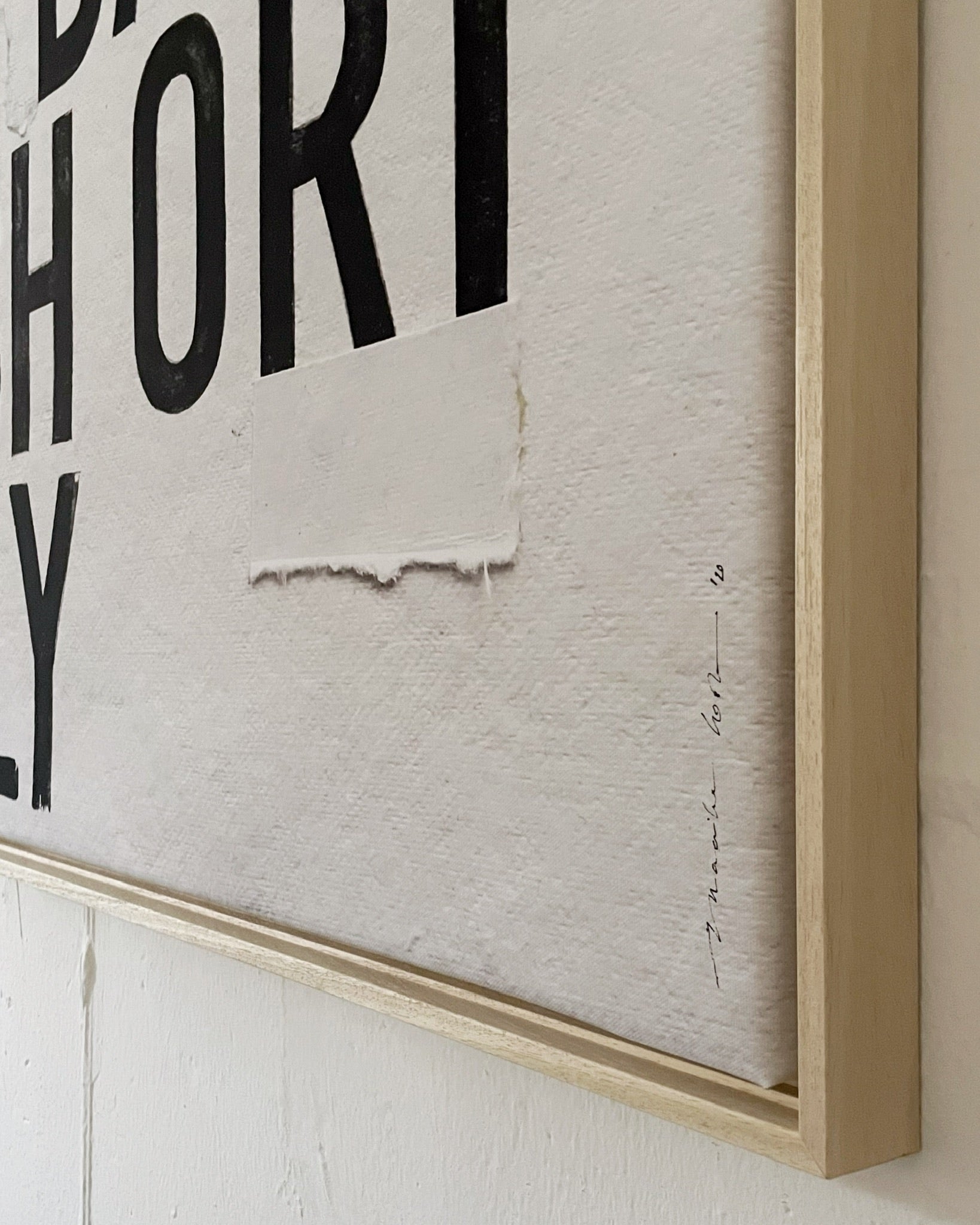 Typographic on canvas