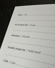 Printed Gift Card