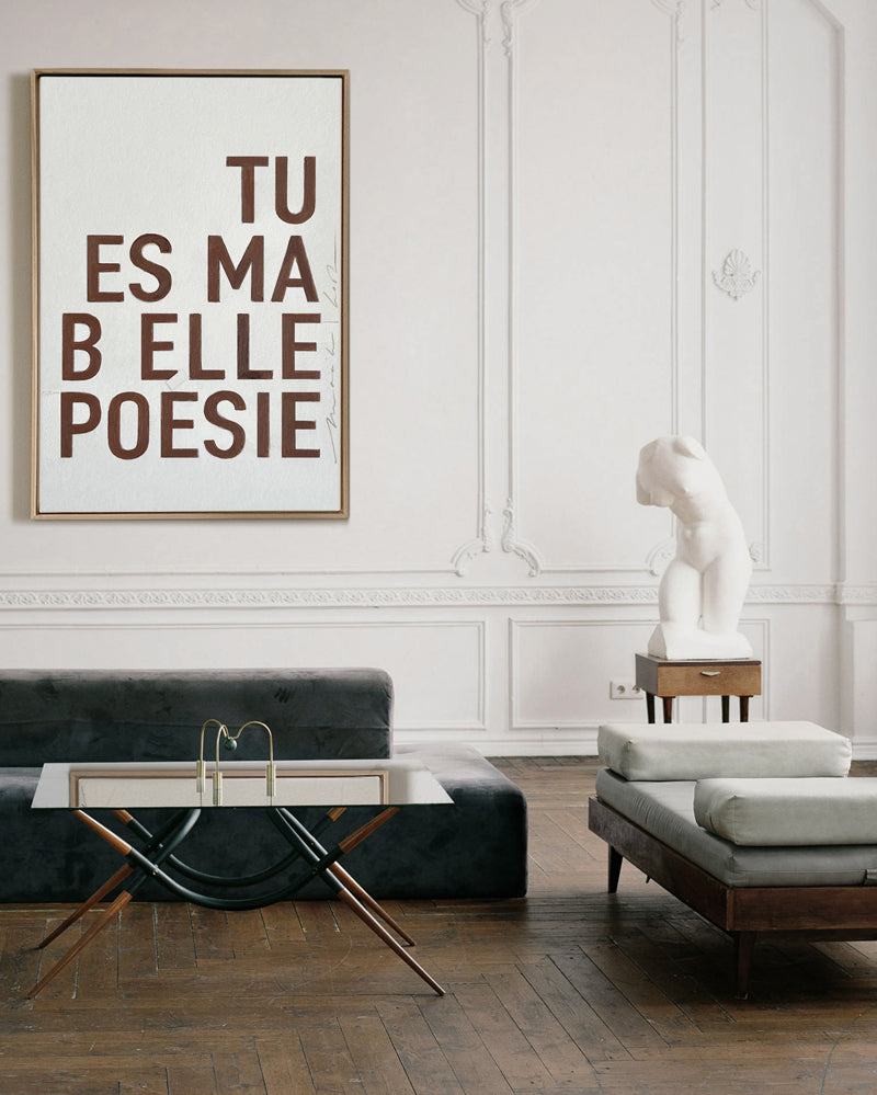 Art print - Poésie, brown