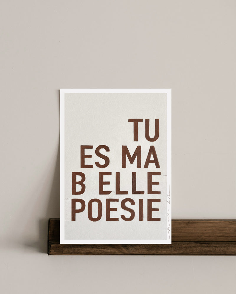 Art print - Poésie, brown