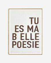 Art print - Poésie, brown