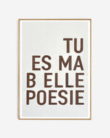 Art print - Poésie, brown