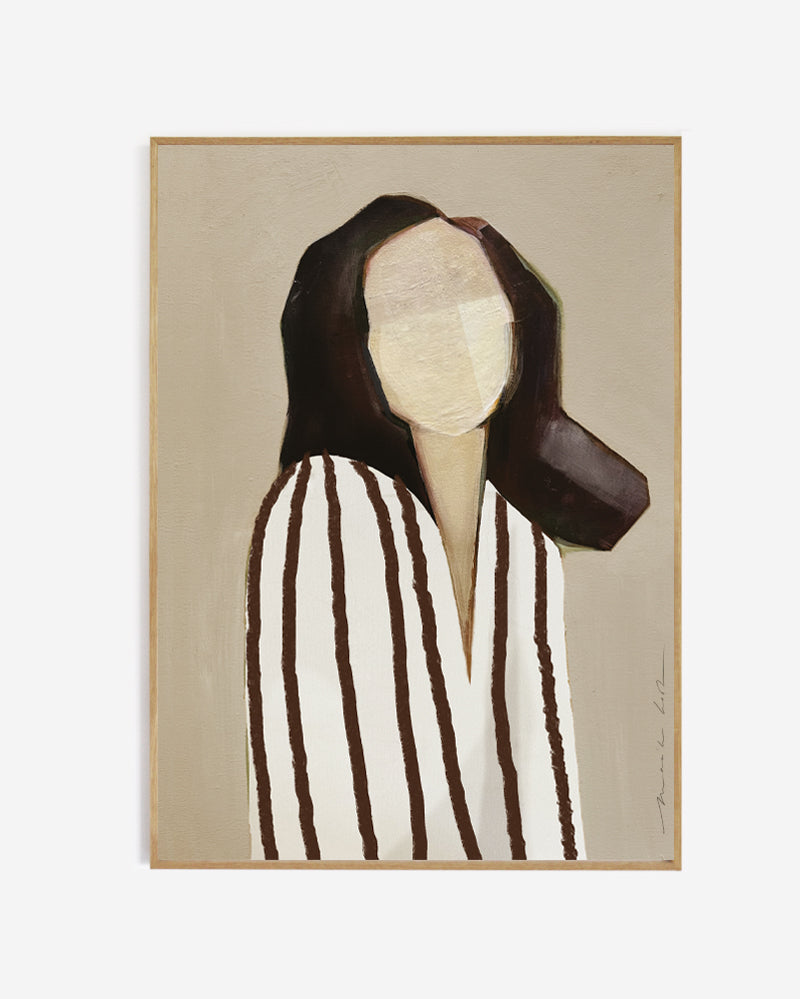 Art print - Lady in stripes