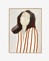 Art print - Lady in stripes, orange
