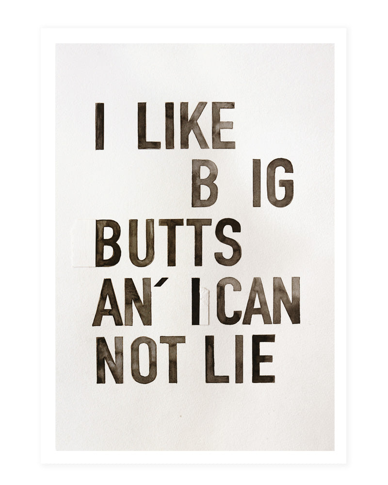 Big butts - postcard