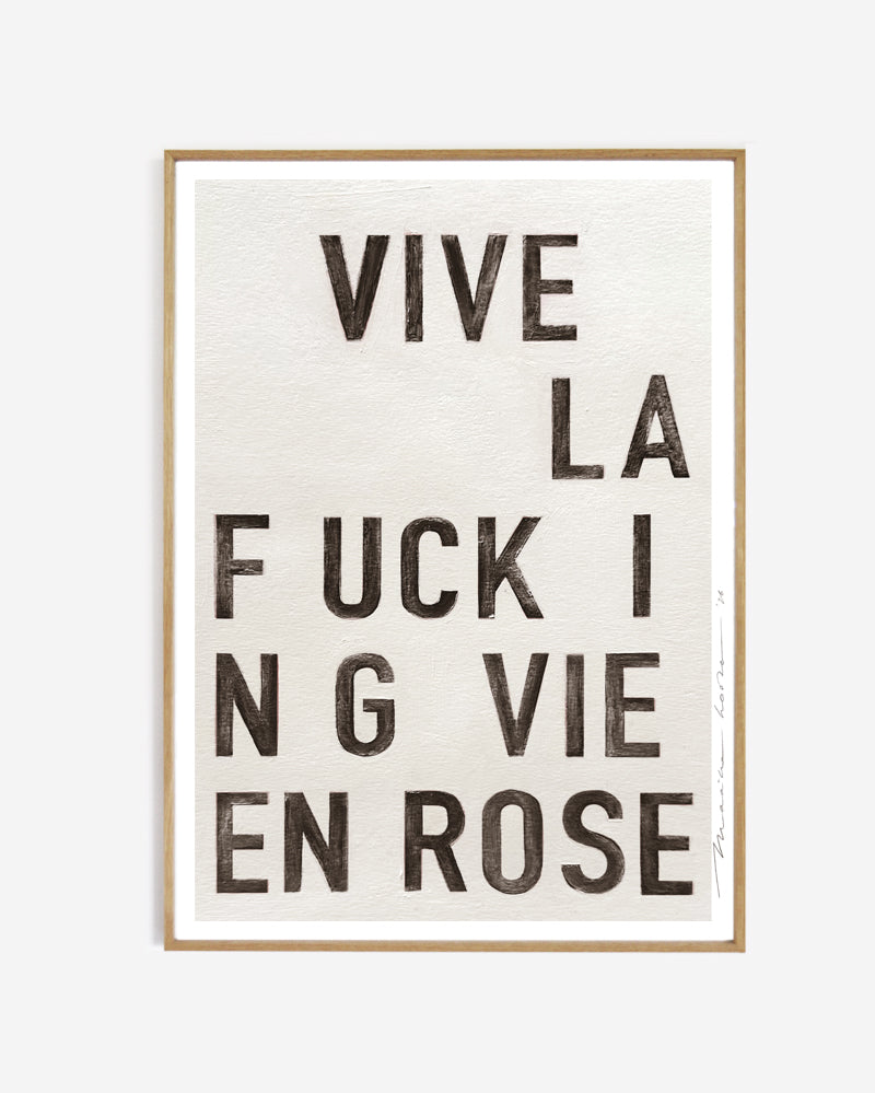 Art print - La vie en rose, black