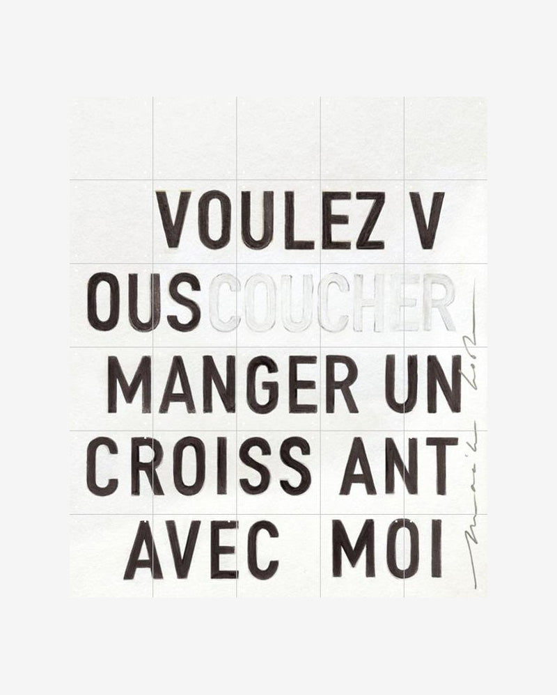 IXXI - manger un croissant, black