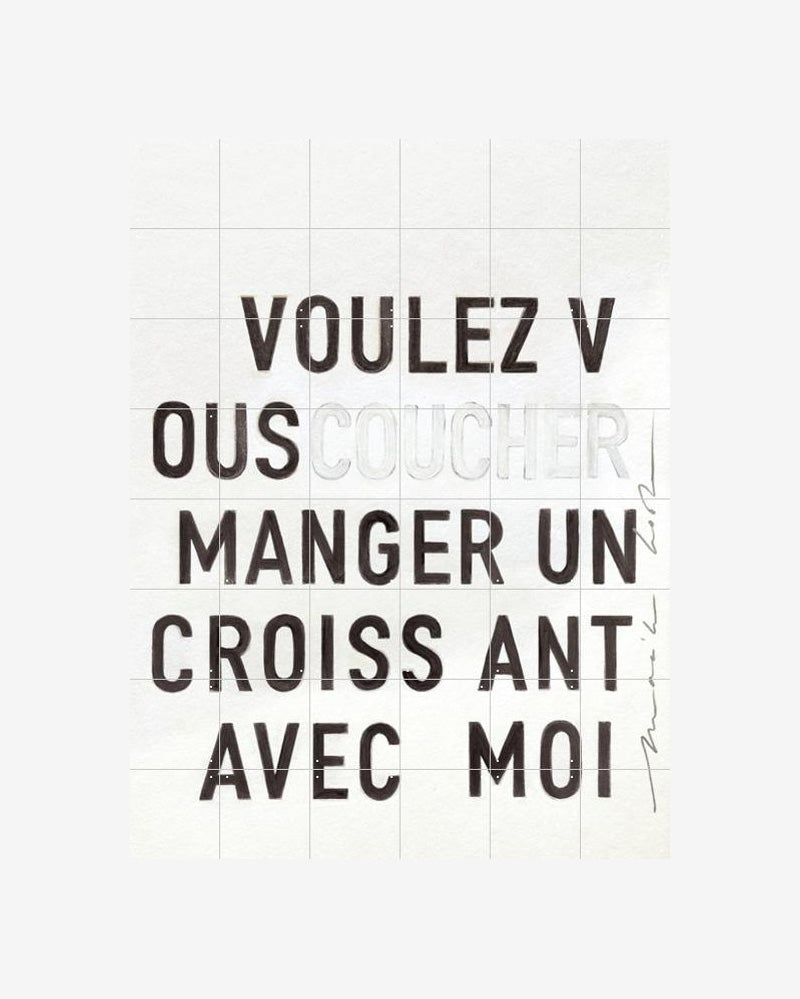 IXXI - manger un croissant, black