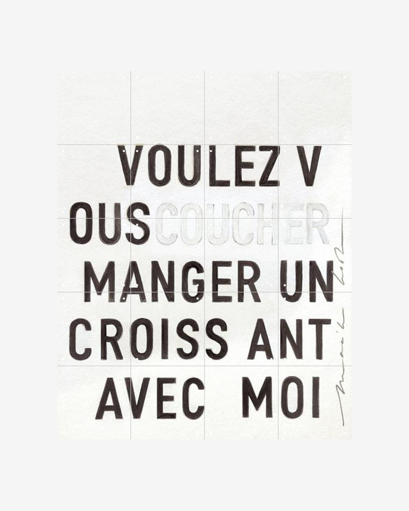 IXXI - manger un croissant, black