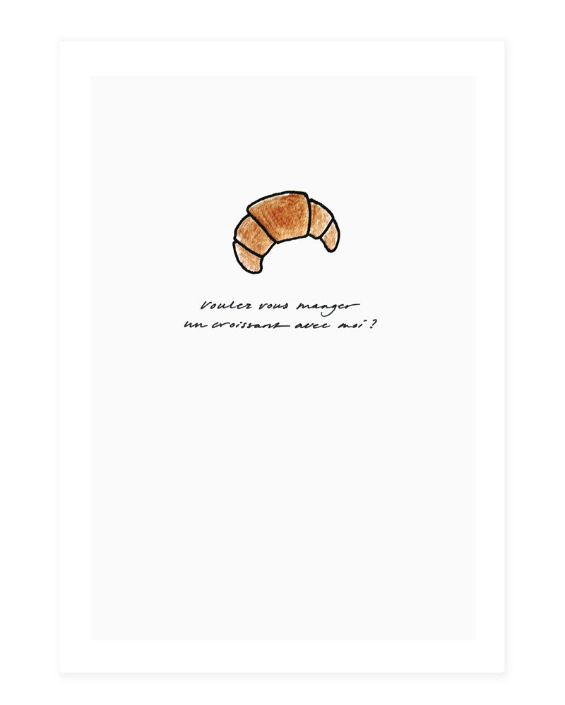 croissant - postcard