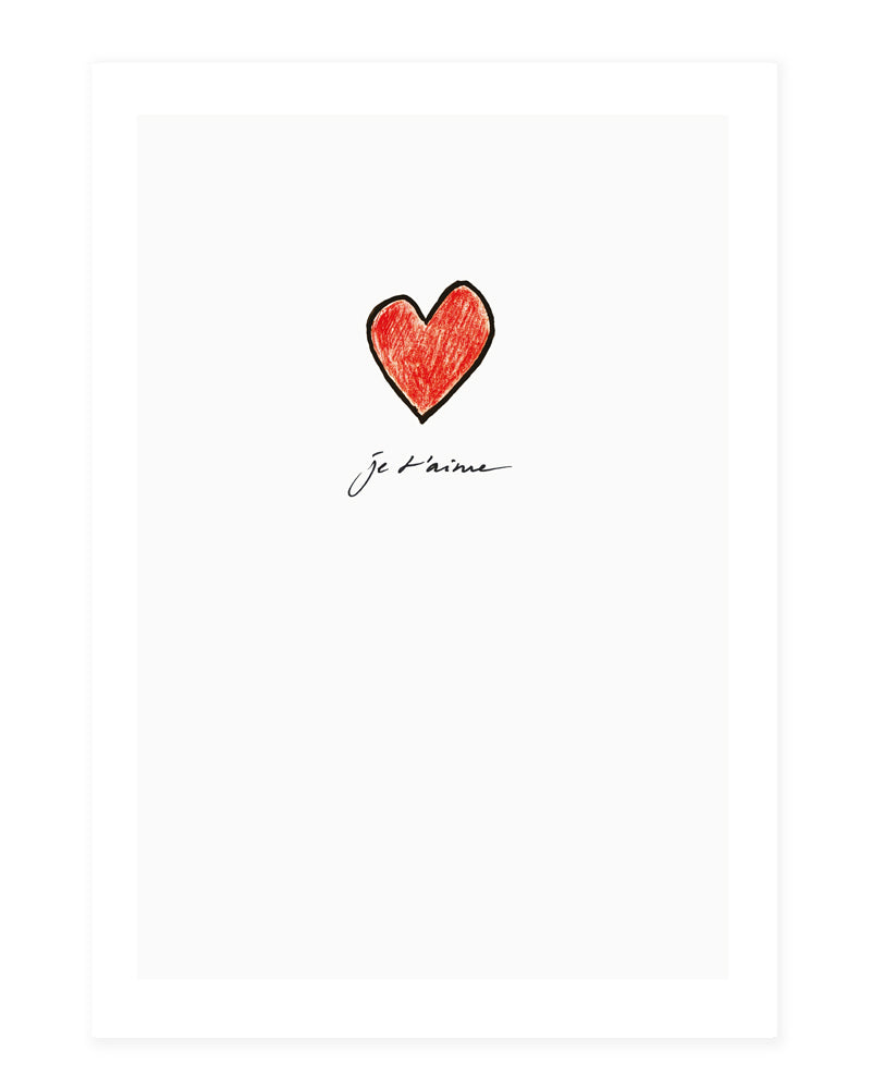 je t'aime - postcard