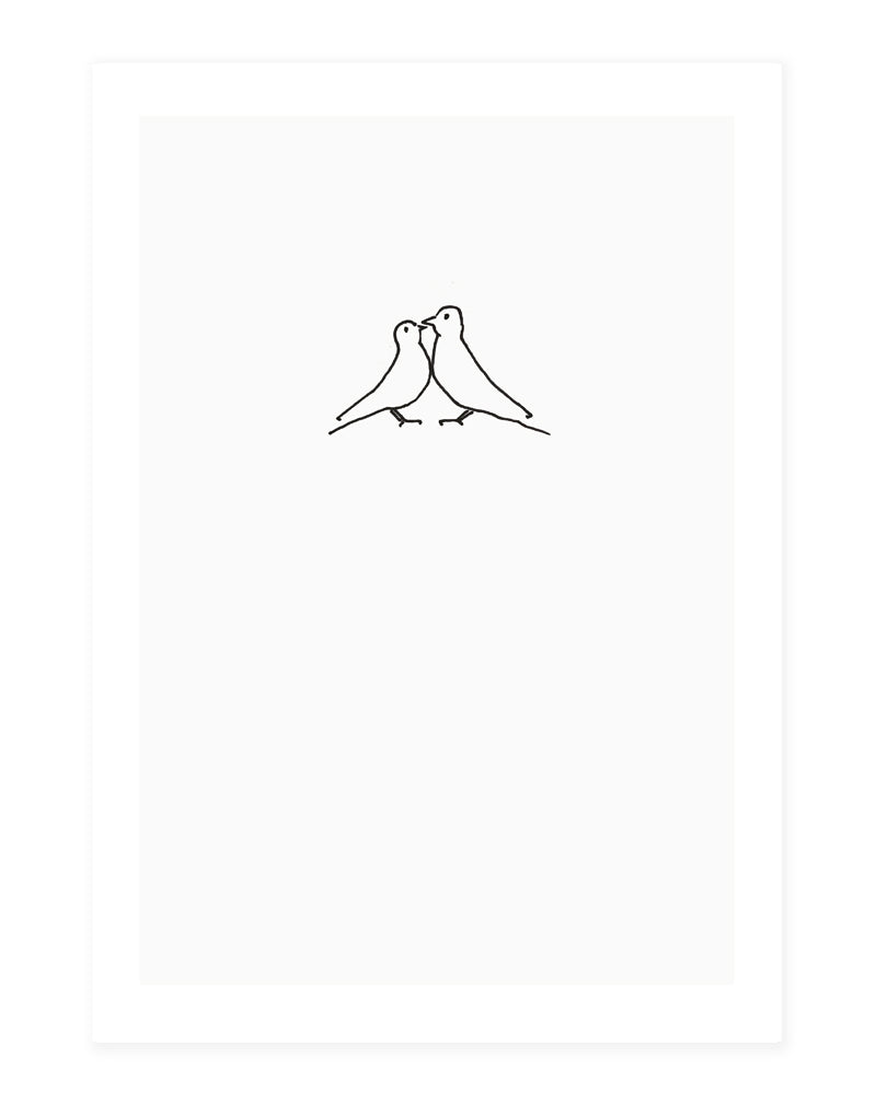 love birds - postcard