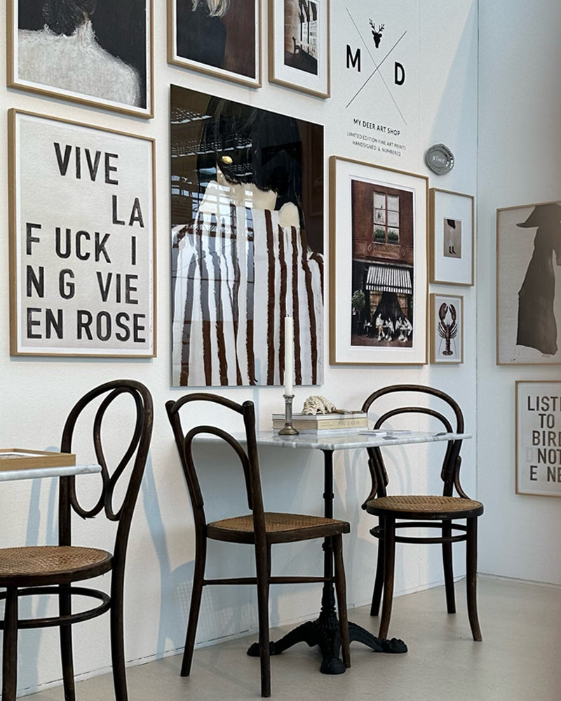 Art print - La vie en rose, black