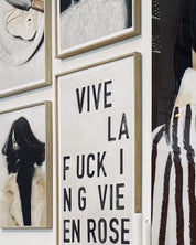 Art print - La vie en rose, black