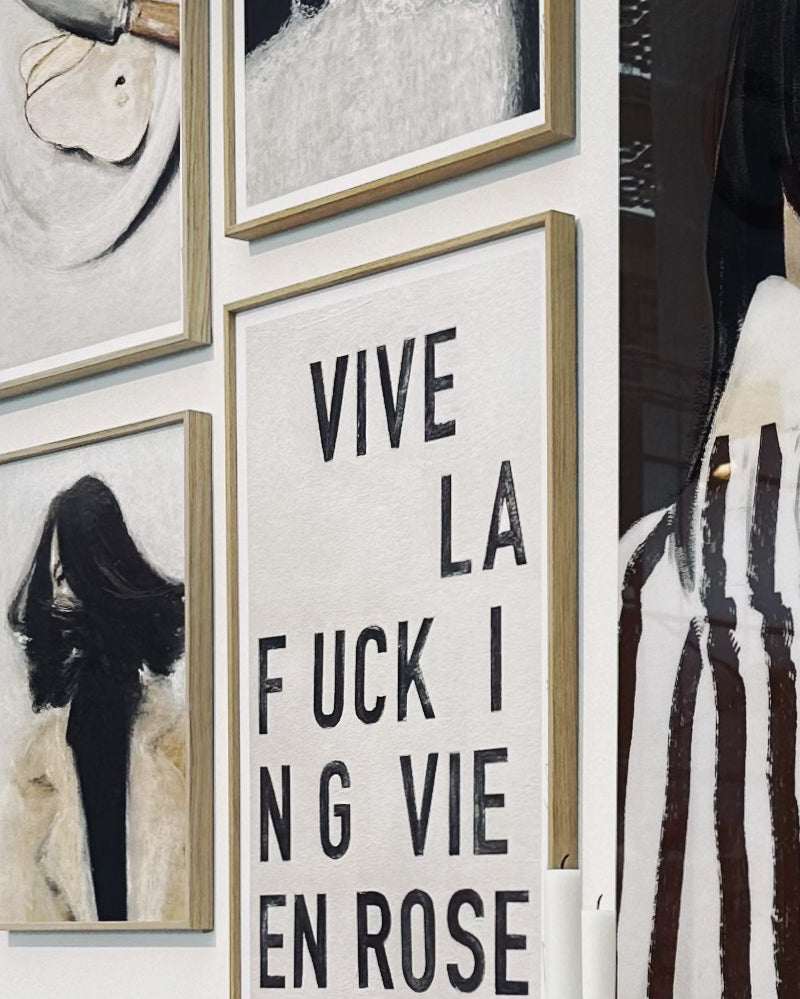 Art print - La vie en rose, black