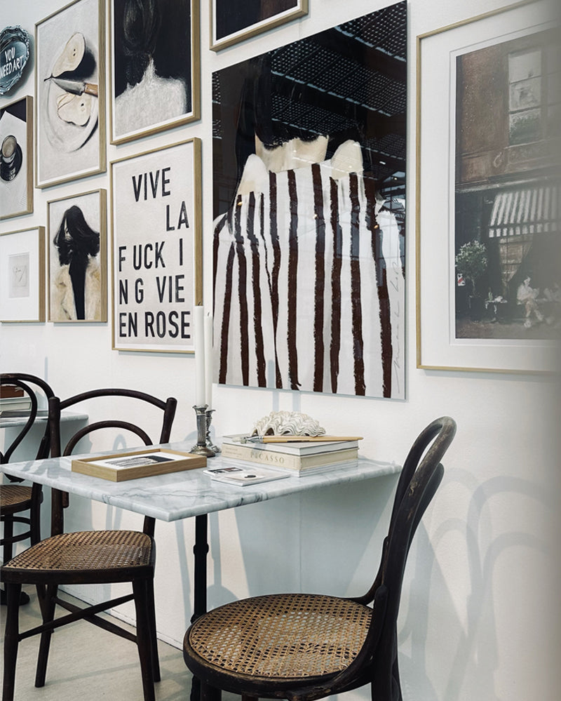 Art print - La vie en rose, black