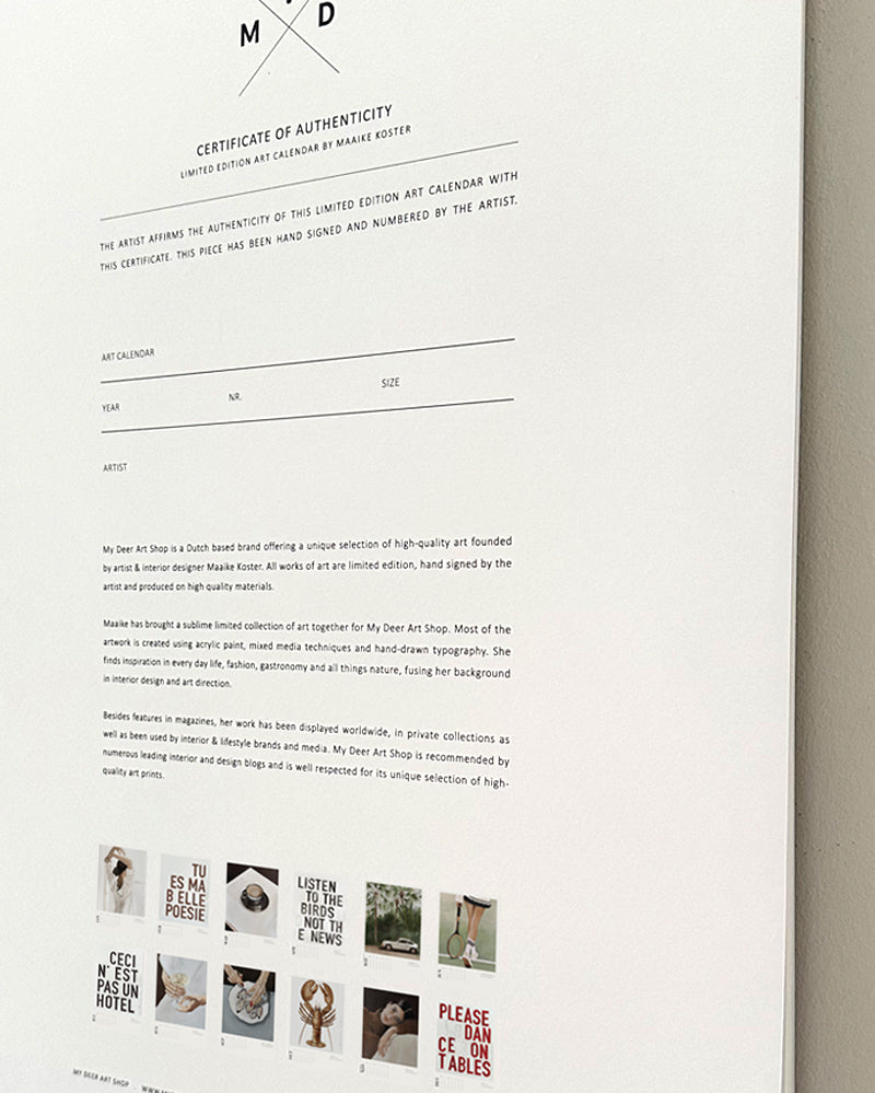 Limited Edition Art Calendar - 2026