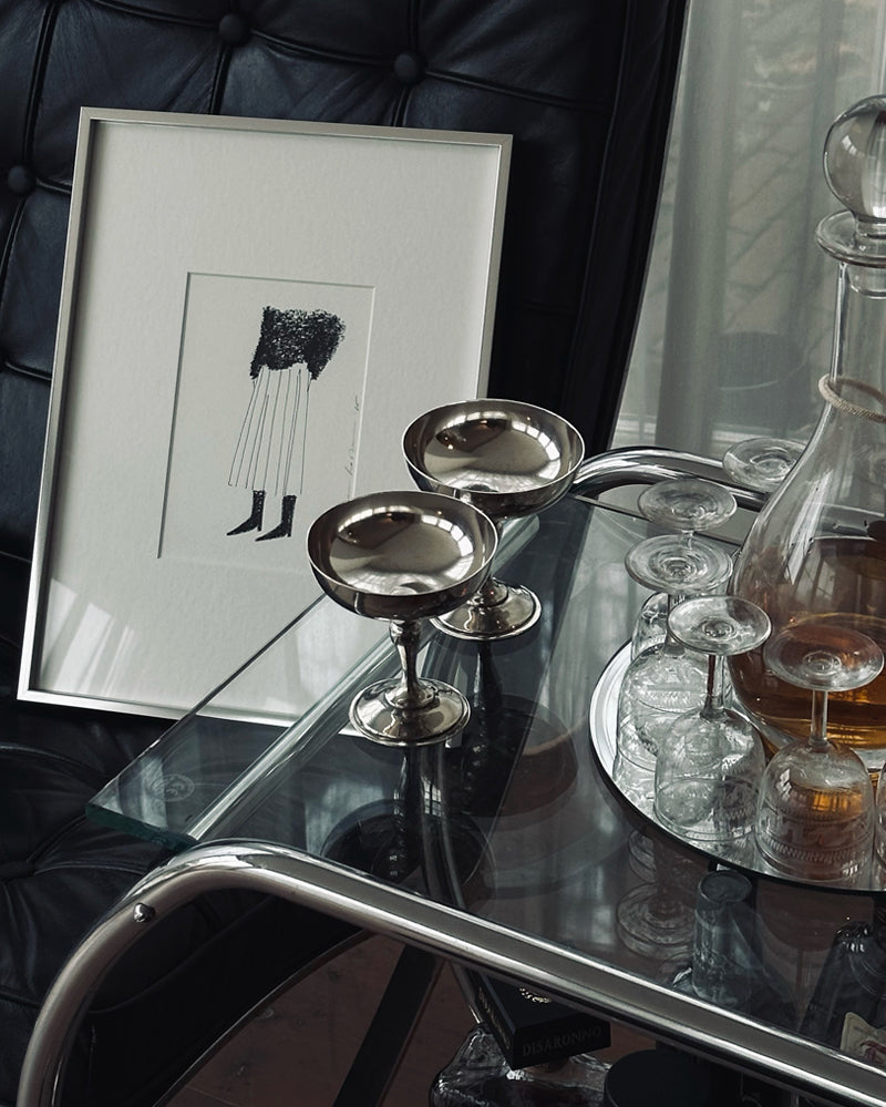 Original artwork woman in pleated skirt, no.1