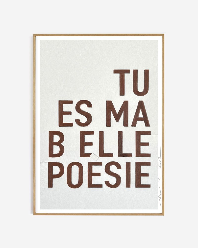 Perfectly Imperfect | Art print 30 x 40 cm - Poésie, brown