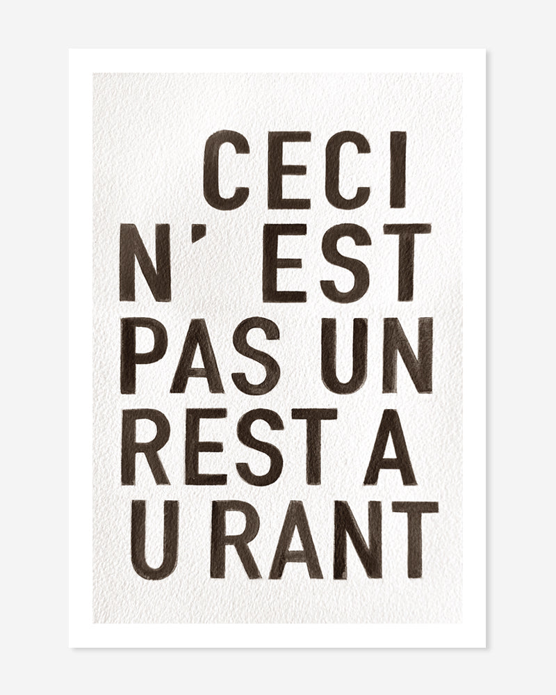 Restaurant, black - postcard