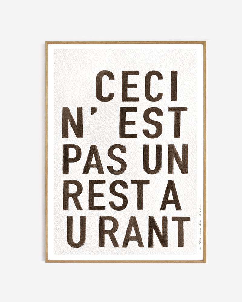 Art print - Restaurant, black