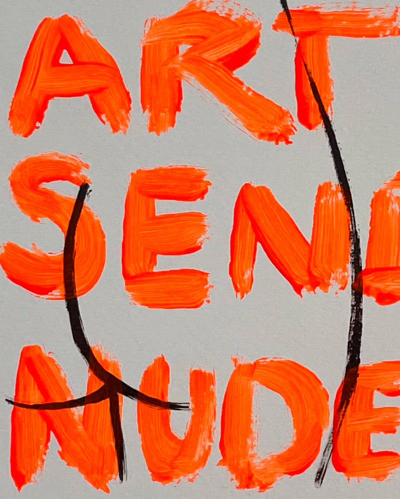 Original - 'send nudes' fluor orange