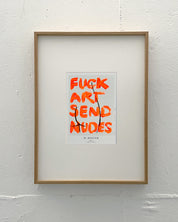 Original - 'send nudes' fluor orange