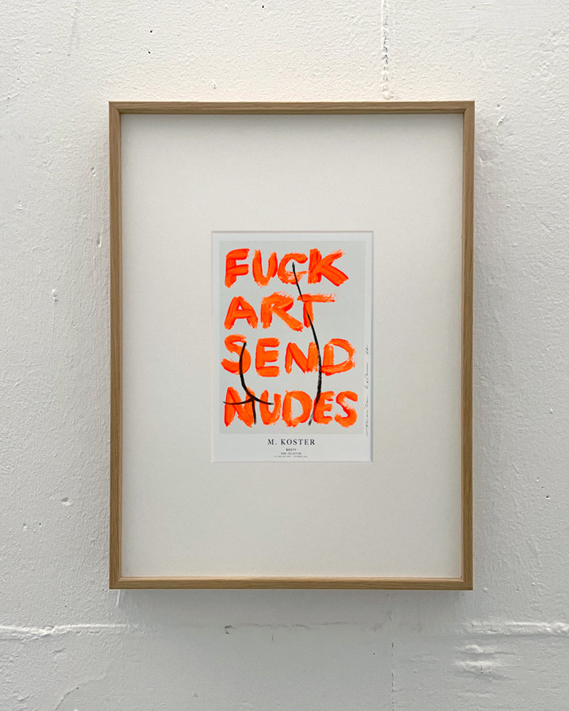 Original - 'send nudes' fluor orange